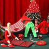 UPINS 14 Pcs Christmas Elf Doll Accessories Set with Sleeping Bag, Bathrobe, Top, Pants, Apron, Chef Hat, Scarf, Swimming Circle, Hammock & Xmas Accessory for Doll Decorations view 2