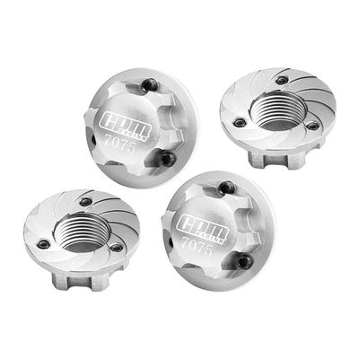 Aluminum 7075 Alloy Wheel Nut 17mm for LOSI 1/6 8IGHT-X Super Lasernut 4WD Brushless Buggy-LOS04019 & 1/7 1/8 Arrma RC Car Upgrade Parts - Silver