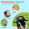 Qaba Push Car for Kids 1-3 Years, 3 in 1 Ride on Sliding Car, Foot to Floor Baby Push Car with Removable Handle, Music, Horn, Canopy, Safety Guardrail for Boys and Girls, Red view 4