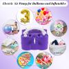 100Pcs Chrome Pink Balloon with Air Pump Electric Set, 3-in-1 Air Pump for Inflatables and Balloon Portable Balloon for Latex 260q Foil Balloon AC 110V Inflator Deflator for Pool Floats Air Mattress view 4