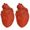 2 Pieces Simulation Fake Heart Bloody Heart Realistic Heart Prop Halloween Fake Heart Prop Halloween Fake Heart Model Haunted House Props Halloween Decoration view 1