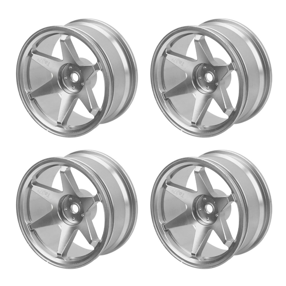 4PCS RC Wheel Hub Reusable CNC Machining RC Wheel Rims Made of Aluminum Alloy for 1/10 RC Car Accessories (#3)