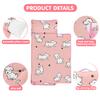 Toddler Nap Mat/Removable Pillow -Pink Dog- Carry Handle with Straps Closure,Toddler Nap Mat Extra Large 60 in*20 in Boys Sleeping Mat Nap Mat for Preschool Kindergarten, Sleeping Bag view 2