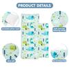 Toddler Nap Mat/Removable Pillow -Dinosaurs- Carry Handle with Straps Closure,Toddler Nap Mat Extra Large 60 in*20 in Boys Sleeping Mat Nap Mat for Preschool Kindergarten, Sleeping Bag view 2