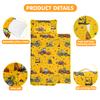 Toddler Nap Mat/Removable Pillow -Yellow Truck- Carry Handle with Straps Closure,Toddler Nap Mat Extra Large 60 in*20 in Boys Sleeping Mat Nap Mat for Preschool Kindergarten, Sleeping Bag view 2
