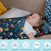 Toddler Nap Mat/Removable Pillow -Sports- Carry Handle with Straps Closure,Toddler Nap Mat Extra Large 60 in*20 in Boys Sleeping Mat Nap Mat for Preschool Kindergarten, Sleeping Bag view 3