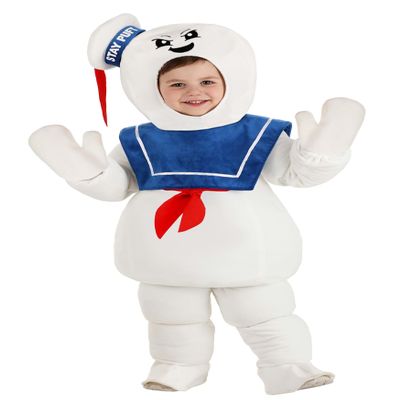 Fun Costumes Toddlers Deluxe Stay Puft Marshmallow Man Halloween Costume - Ghostbusters Theme Outfit - 2T - White