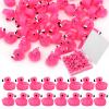 50pcs Mini Resin Flamingo Ducks, Tiny Flamingo Figurines to Hide, Miniature Pink Flamingos Decor for Dollhouse Micro Fairy Garden Landscape DIY Craft view 1