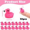 50pcs Mini Resin Flamingo Ducks, Tiny Flamingo Figurines to Hide, Miniature Pink Flamingos Decor for Dollhouse Micro Fairy Garden Landscape DIY Craft view 3