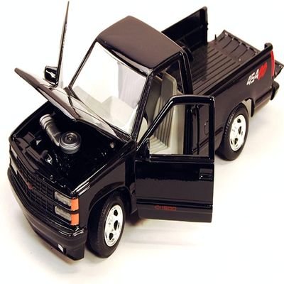 1992 Chevy 454 SS Pickup Truck Black 1/24 Diecast Model Car by Motormax 73203bk
