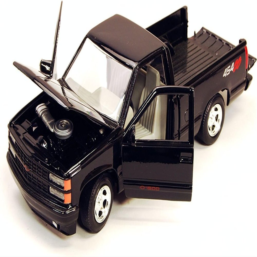 1992 Chevy 454 SS Pickup Truck Black 1/24 Diecast Model Car by Motormax 73203bk