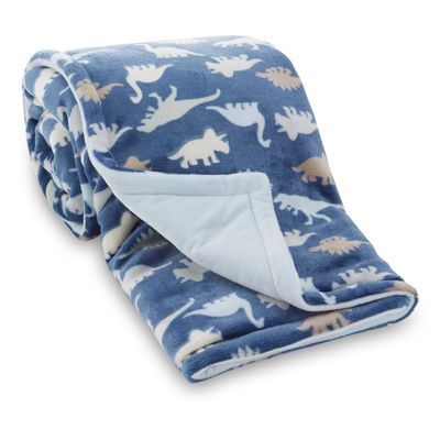 2-Ply Infant Blanket - Soft Fleece with Polyfill for Extra Fluffiness - Cozy and Warm Baby Blanket for Boys and Girls, 30x40 Inches - Dinosaur, Butterfly, Alphabet, Elephant, Bear Prints
