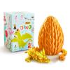 LEWELLRY 15" 3D Printed Dragon Egg,Christmas Birthday Toys, Stocking Stuffers Gift, Articulated Crystal Cool Fidget Dragon for Girls Boys Kids Ages 3,4, 5, 6,7, 8,9,10,11,12 Years Old view 1