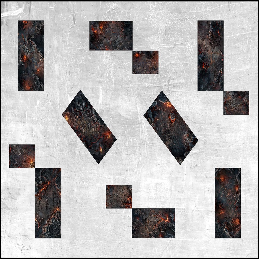 40K Tournament Neoprene Terrain Mats  Chapter Approved 2025 - Hellscape