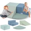 CAPAKIDS Large 4 Pcs Toddler Climbing Toys Indoor, Foam Blocks with Velcro, Classic view 1