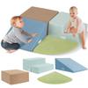 Large 4 Pcs Climbing Toys for Toddlers 1-3 Inside, Oderless & Skin-Friendly Toddler Climbing Toys Indoor, Foam Climbing Blocks for Toddlers with Velcro to Keep Them Together-Ideal Gift view 1