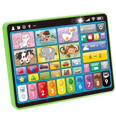 hahaland 5-Language Learning Tablet for Toddlers 1-3 New Version Educational Toy with Sounds & Speech Therapy Early Development for Boys, Girls, Baby, Toddler, Ages 1 2 3