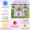 BOUNTECH Inflatable Bounce House, White Pink Dream Cotton Bouncy House for Kids 5-12 Indoor Outdoor Backyard Fun w/Blower, Wide Slide, Toddler Jumper Bouncy Castle for Boys Girls Birthday Party Gift view 3