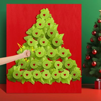 Funnymoom Christmas Punch Game Boxes DIY Advent Calendar Prize Boxes to Fill Includes Punch 24 Pcs Green Cups and Red Heart Stickers Kit 24 Day Award Reward Incentive Game Holiday Party Favors