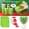 Funnymoom Christmas Punch Game Boxes DIY Advent Calendar Prize Boxes to Fill Includes Punch 24 Pcs Green Cups and Red Heart Stickers Kit 24 Day Award Reward Incentive Game Holiday Party Favors view 2