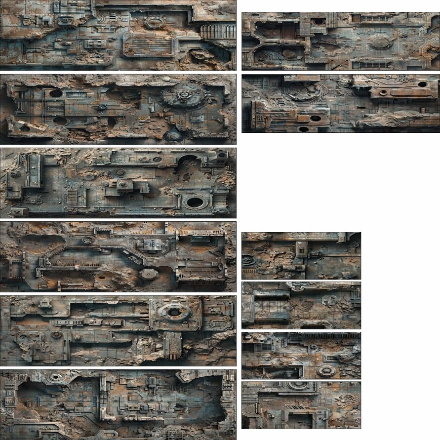 40K Tournament Neoprene Terrain Mats Chapter Approved 2025 - Complex