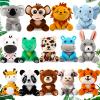 14 Pcs Mini Safari Stuffed Animals Bulk, 4 Inch Jungle Safari Party Favors Plush Toys with Keychain for Kids Birthday Gifts, Zoo Animal-Themed Decor, Baby Showers, or Classroom Rewards view 4