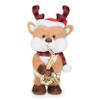 Cuddle Barn - Jazzy Antlers | Animated Christmas Saxophone Playing Reindeer Plush Toy, 14 inches, Brown view 1