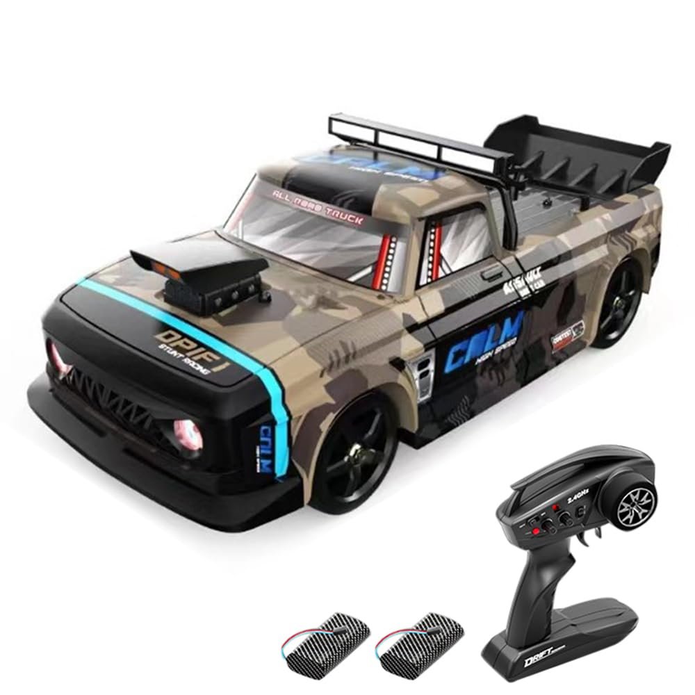Authticar Remote Control Car Drift RC with Gyro for Adults, 1/12 4WD High Speed Drifting RC Car 30KM/H Proportional Throttle 2.4G RC Cars with 2 Batteries Birthday Gifts for Teen s (Camouflage Black)