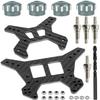 RcarmubWow RC Shock Towers &Shock Cap Protector &Shock Standoff Upgrades Part for 1/8 Typhon 6S BLX,Carbon Fibre Front Rear Shock Towers Alloy Aluminium Shock Cap,Titanium view 1