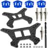 RcarmubWow RC Shock Towers &Shock Cap Protector &Shock Standoff Upgrades Part for 1/8 Typhon 6S BLX,Carbon Fibre Front Rear Shock Towers Alloy Aluminium Shock Cap,Navy Blue view 1
