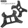 RcarmubWow RC Shock Towers &Shock Cap Protector &Shock Standoff Upgrades Part for 1/8 Typhon 6S BLX,Carbon Fibre Front Rear Shock Towers Alloy Aluminium Shock Cap,Navy Blue view 2