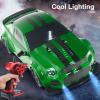 Authticar RC Drift Car, 1:14 Remote Control Car Electric 4WD Drift RC Cars Vehicle 30km/h High Speed Sport Racing RC Drifting Car with Cool Lights Gifts Toy for s Teen Adults(Green, 2 Batteries) view 2