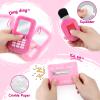 Golray Plush Toddler Purse Baby Girl Pretend Play Toy - 10 Pcs My First Purse with Soft Sensory Toy Smartphone/Crinkle Makeup Beauty Playset for Toddler Baby Girl Christmas Birthday Gift Ages 3 4 5 view 4