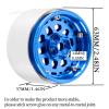 RcarmubWow RC Alloy 2.2 Beadlock Wheels for 1/10 SCX10 Capra AMG 6x6 TRX4 Red cat Gen8 Everest Gen7 Pro RC Crawler,Alunium 2.2 Beadlock rc Wheels 2.2 Beadlock Rims,4pcs,Navy Blue view 3