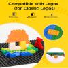 Pokiiulk Classic Baseplates Building Plates, 2 Pack 10" x 10" Building Bases Compatible with All Major Brands, Classic Basplates for Bricks (Black) view 4