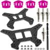 RcarmubWow RC Shock Towers &Shock Cap Protector &Shock Standoff Upgrades Part for 1/8 Typhon 6S BLX,Carbon Fibre Front Rear Shock Towers Alloy Aluminium Shock Cap,Pink view 1