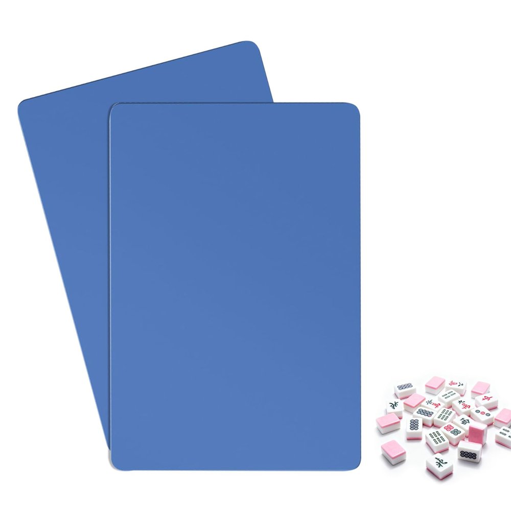 4 Pcs Mahjong Shufflers & Tile Mixer Set - Quick Shuffling, Protect Nails & Tiles, for Women Players, Travel & Game Nights (Blue)