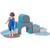 Qaba 7-Piece Baby Soft Play Equipment, Toddler Crawling Climber for Creativity and Shape Discovery with Easy-to-Clean Surface, Climbing Toy for Toddlers, Contemporary view 1