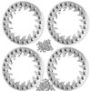 RcarmubWow RC Metal 1.9 Beadlock Wheels Replacement Ring for 1/10 Crawler RC Car TRX4 SCX10 90046 90047,Alloy 1.9" Beadlock Rims Replacement Ring,4pcs,Silver view 1