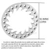 RcarmubWow RC Metal 1.9 Beadlock Wheels Replacement Ring for 1/10 Crawler RC Car TRX4 SCX10 90046 90047,Alloy 1.9" Beadlock Rims Replacement Ring,4pcs,Silver view 3