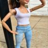 BQ-Power  Basic Tank Top for 11.5" 1/6 Scale Fashion Dolls, / 18. Lime Hook-and-Loop Closure view 2