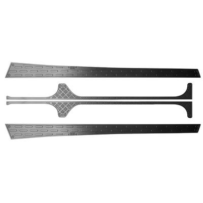 Krixis Side Step Skid Plate Decoration Plate Side Skirt Metal Guard for SCX6 Wrangler Modification Accessories - (Color: black)