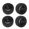 Krixis HOT-4Pcs Rubber Tires Tyre Wheel For SG1603 SG1604 SG 1603 UDIRC UD1601 UD1602 UD1603 UD1604 1/16 RC Car Upgrade Parts - (Color: black) view 1