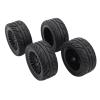 Krixis HOT-4Pcs Rubber Tires Tyre Wheel For SG1603 SG1604 SG 1603 UDIRC UD1601 UD1602 UD1603 UD1604 1/16 RC Car Upgrade Parts - (Color: black) view 2