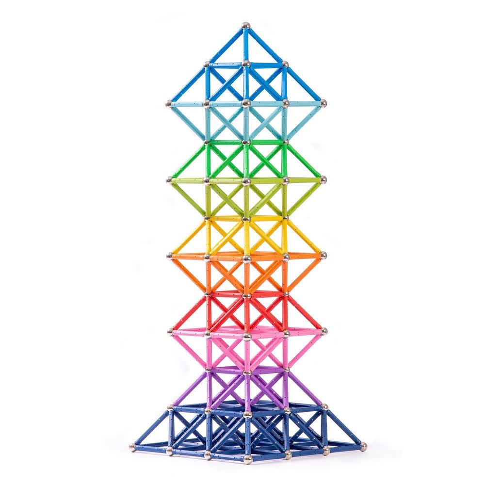 BANBBY 145pcs Magnetic Toys, 2.3" Building Sticks Set for Kids, Magnet Game, 10 Colors