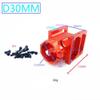 Krixis Aluminum Alloy D25mm 30mm Folding Parts Carbon Tube Arm Fixed Seat Mount Clamp Connection Clip for RC Plant UAVDrone - (Color: 30mm red(40)) view 4