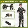 Kodvinp Army Costume for Boys, Halloween Costumes for Boys 3-12, Kids Army Costume for Halloween, Birthday Party, Career Day, Cosplay (Medium) view 3