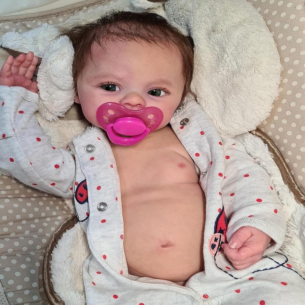 Anano Reborn Baby Dolls Silicone Full Body Girls - 18 Inch Life Like Reborn Dolls Silicone Full Body Realistic Baby Dolls Girl Real Newborn Dolls That Look Like Real Anatomically Correct Newborn Girls