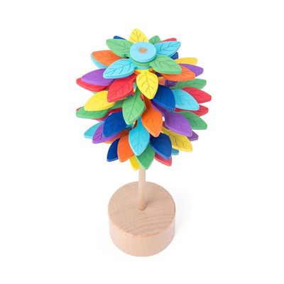 Colorful Wood Wand Stress Relief Toy Rotating Lollipop Creatively Art Decoration Office Decompression Boy Girls