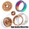 hopsupRC RC Aluminum 2.2IN Wheel Rim Beadlock Wheel Tires for 1/10 SCX10 90046 AX103007 SCX10 II SCX10 III TRX4 TRX6 Gen7 8 D90 VS4-10 MST CFX.Wheel Hub Rim Beadlock Heavy Duty.Bronze&Colour(4pcs) view 3